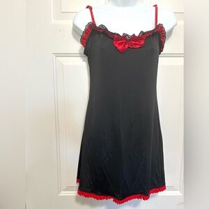 3 Dream girl Black Red Shear Soft Intimate Sleepwear Adjustable Straps